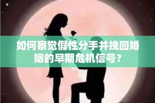 如何察觉假性分手并挽回婚姻的早期危机信号？