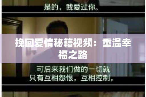 挽回爱情秘籍视频：重温幸福之路
