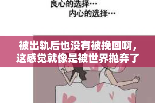 被出轨后也没有被挽回啊，这感觉就像是被世界抛弃了一样。我曾经也经历过这样的事情，那种心如刀割的痛，至今仍记忆犹新。今天，我想和大家聊聊这个话题，希望能给那些正在经历或者曾经经历过类似痛苦的人一些安慰和帮助。