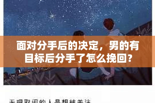 面对分手后的决定,男的有目标后分手了怎么挽回? 面对分手后的决定,男的有目标后分手了怎么挽回?