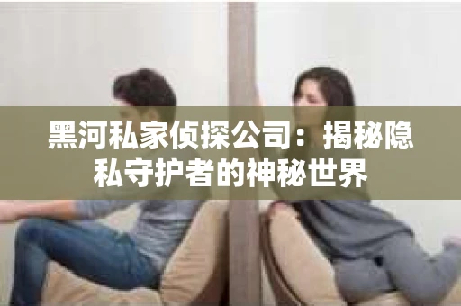 黑河私家侦探公司：揭秘隐私守护者的神秘世界