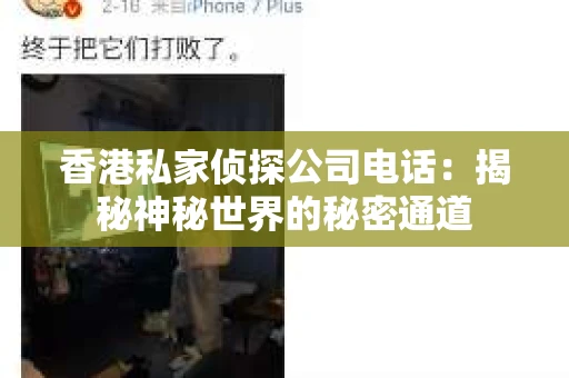 香港私家侦探公司电话：揭秘神秘世界的秘密通道
