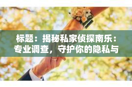 标题：揭秘私家侦探南乐：专业调查，守护你的隐私与权益