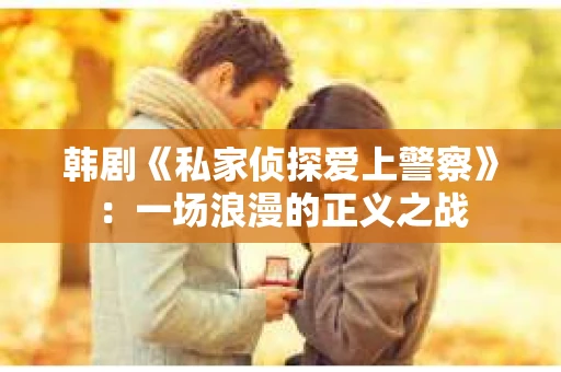 韩剧《私家侦探爱上警察》：一场浪漫的正义之战