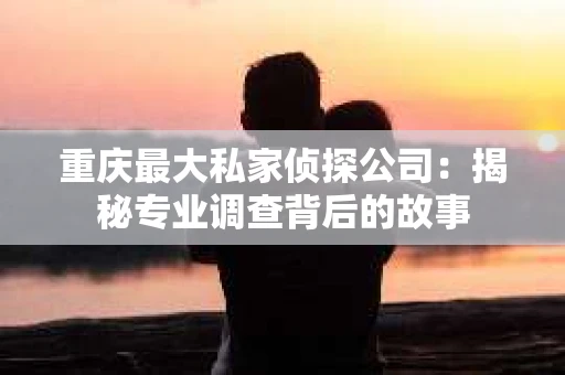 重庆最大私家侦探公司：揭秘专业调查背后的故事