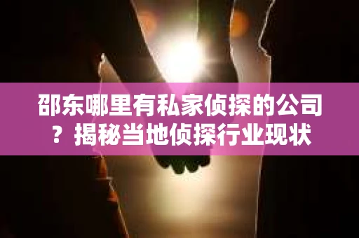 邵东哪里有私家侦探的公司？揭秘当地侦探行业现状