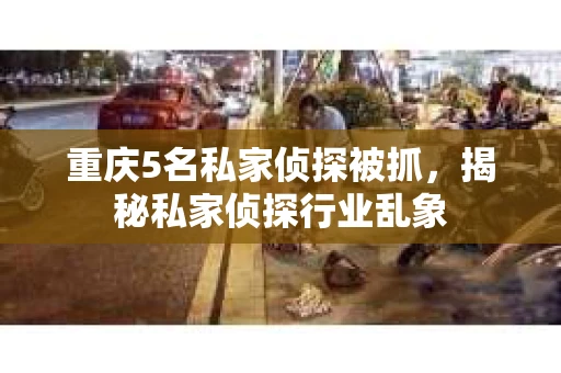 重庆5名私家侦探被抓，揭秘私家侦探行业乱象