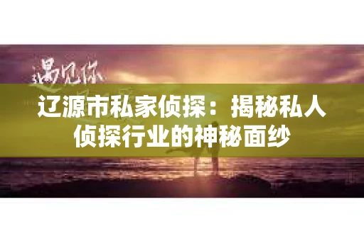 辽源市私家侦探：揭秘私人侦探行业的神秘面纱