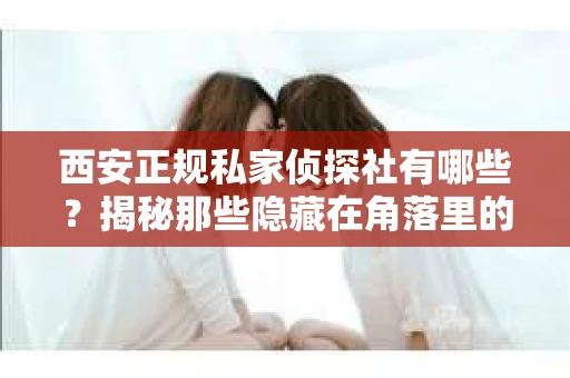 西安正规私家侦探社有哪些？揭秘那些隐藏在角落里的神秘力量
