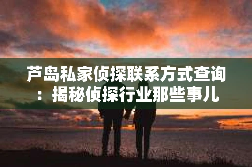 芦岛私家侦探联系方式查询:揭秘侦探行业那些事儿 芦岛私家侦探联系方式查询:揭秘侦探行业那些事儿