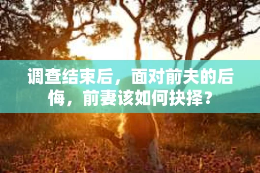 调查结束后，面对前夫的后悔，前妻该如何抉择？