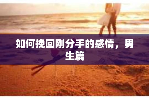 如何挽回刚分手的感情，男生篇