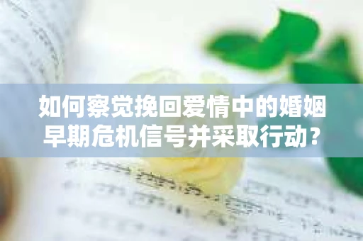 如何察觉挽回爱情中的婚姻早期危机信号并采取行动？