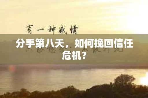 分手第八天，如何挽回信任危机？